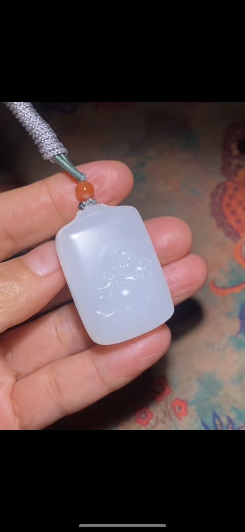 高品质新疆和田玉籽料 弥勒佛牌 一级白 油糯 细度过灯40*27*14mm