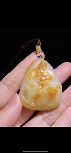 天然精品新疆和田玉籽料 关公 45×36×13mm正品带证书二十年老店