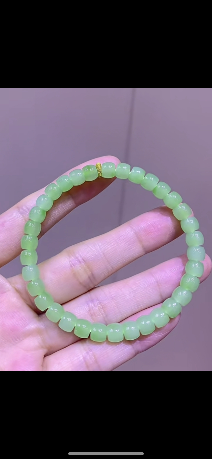 高品质苹果绿老型手串收藏级送礼图片