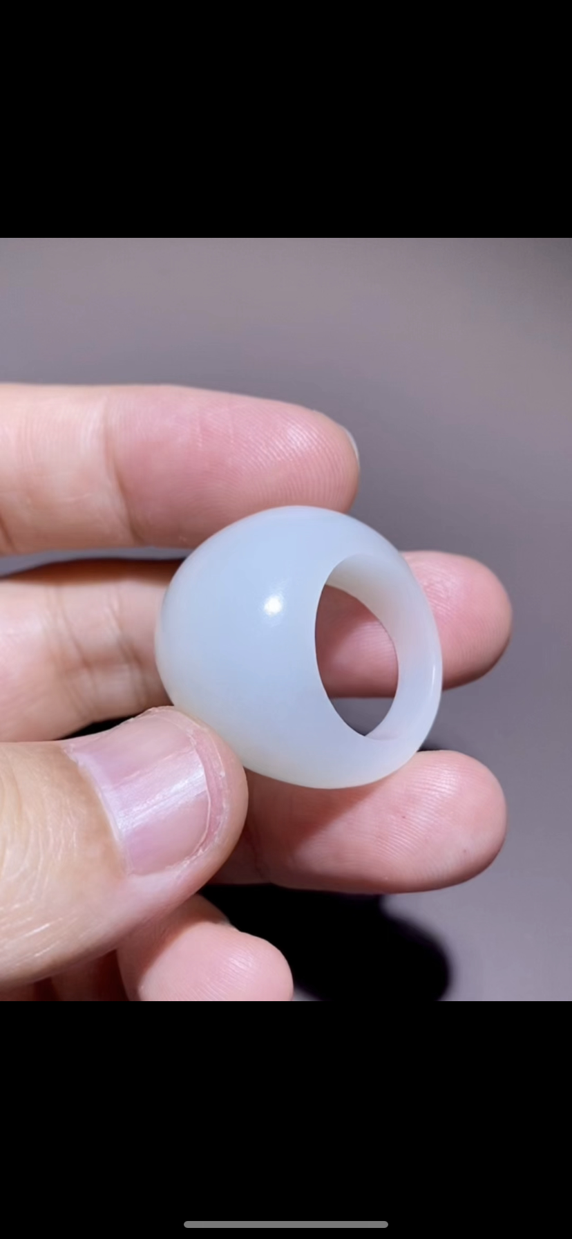 天然正品新疆和田籽料 面包戒 一级白油糯细腻18mm带证书全国复检