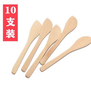 16cm木质包饺子勺馄饨包子小木铲木勺面膜勺木片刀面膜刀抹油刀