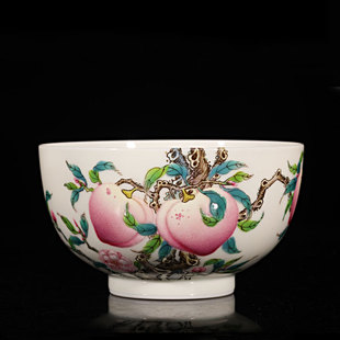 功夫茶具 景德镇珐琅彩陶瓷品茗杯 主人杯 手绘粉彩福寿杯 宝蕴阁