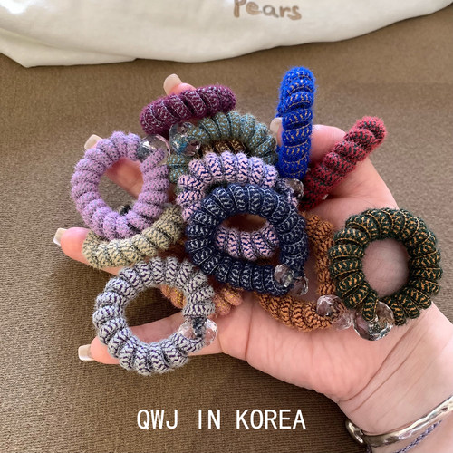 韩国进口KNK秋冬毛绒电话绳皮筋