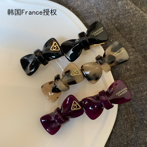韩国进口CF金标logo蝴蝶结鸭嘴夹