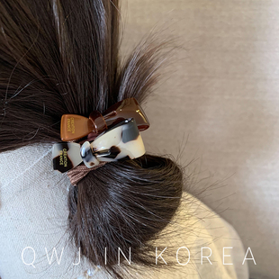 韩国进口France金标胖胖小蝴蝶结发圈可爱马尾发绳法式 醋酸头绳