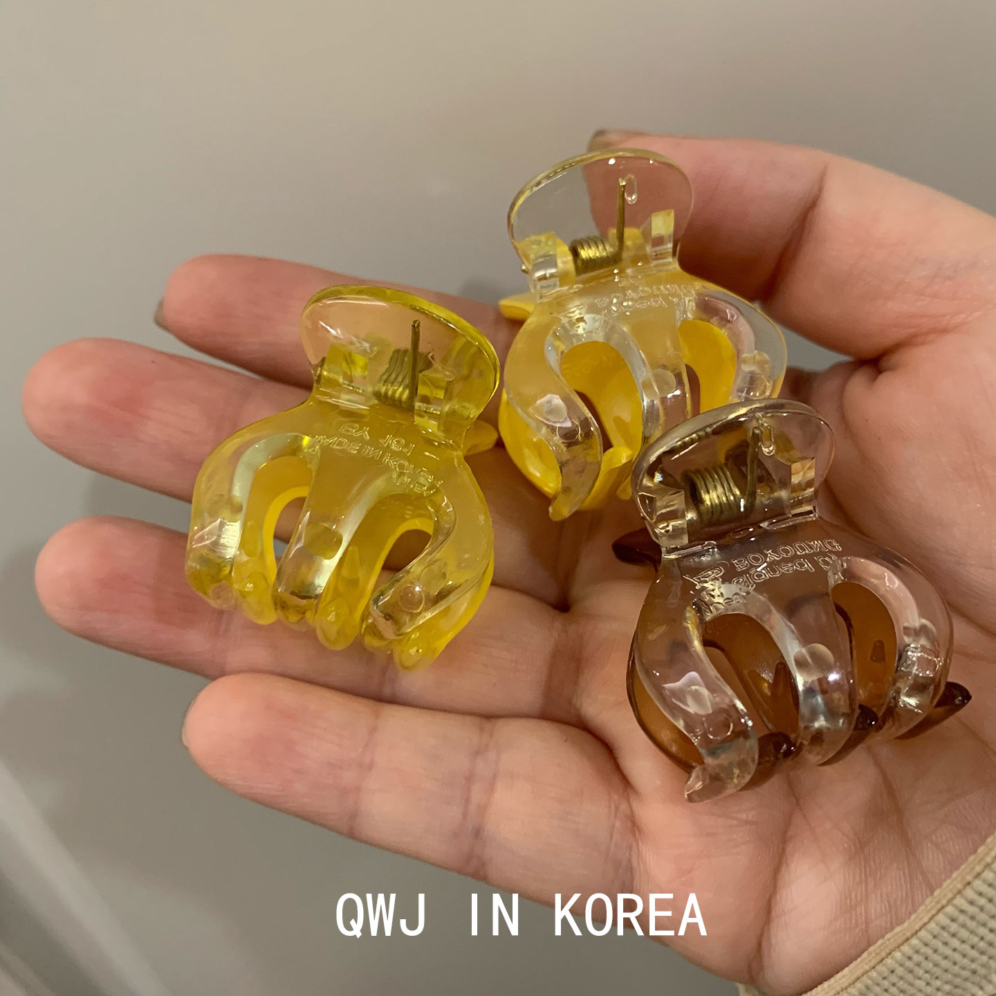 折扣无bu款 韩国进口BY双面黄色透明树脂抓夹刘海夹高马尾神器,饰品/流行首饰/时尚饰品新,发饰,淘宝优惠券,粉丝福利购,淘宝优惠卷