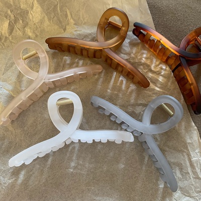 ins韩国进口线条雾面鲨鱼夹发抓