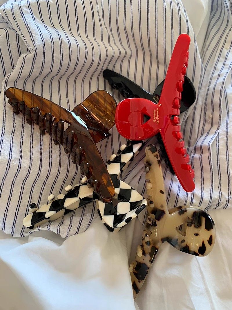 韩国进口France金标大号线条鲨鱼夹适合发量多发抓醋酸抓夹发夹,饰品/流行首饰/时尚饰品新,发饰,淘宝优惠券,粉丝福利购,淘宝优惠卷