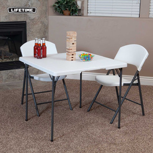 lifetime来福太折叠桌简约租房吃饭麻将桌餐桌家用小户型正方便携