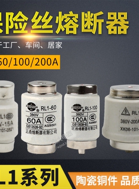 正浩正熔陶瓷熔断器RL1-15保险丝管熔芯380V 2A 4A 5A 6A 10A 15A