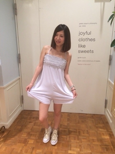 夏季新品日系原单莫代尔材质花点泡泡纱背心女士睡衣抹胸吊带连体