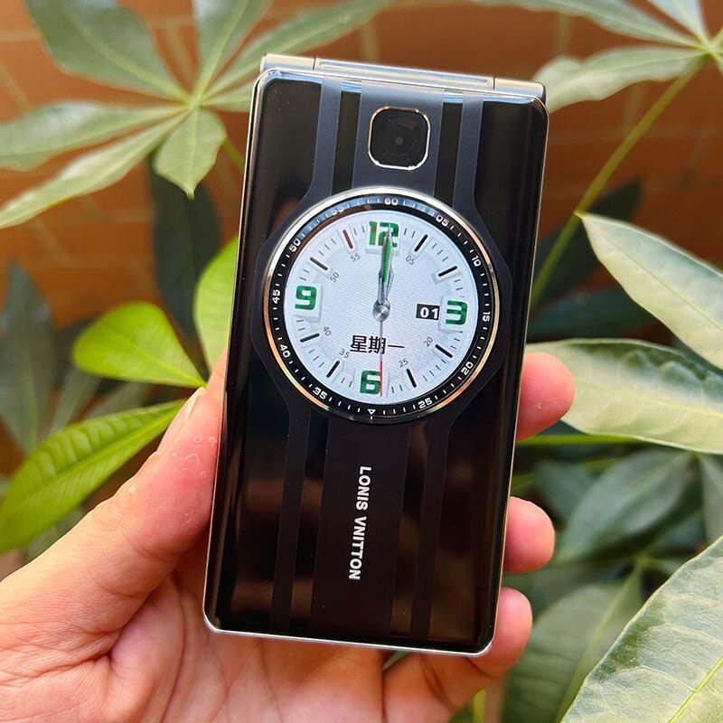 翻盖双屏外屏时钟老人手机翻盖接听一键拨号手电筒语音王全网通5G