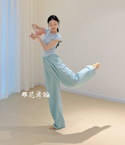 邦尼舞服现代舞练功服宽松阔腿裤古典舞修身显瘦训练服中国舞裤子