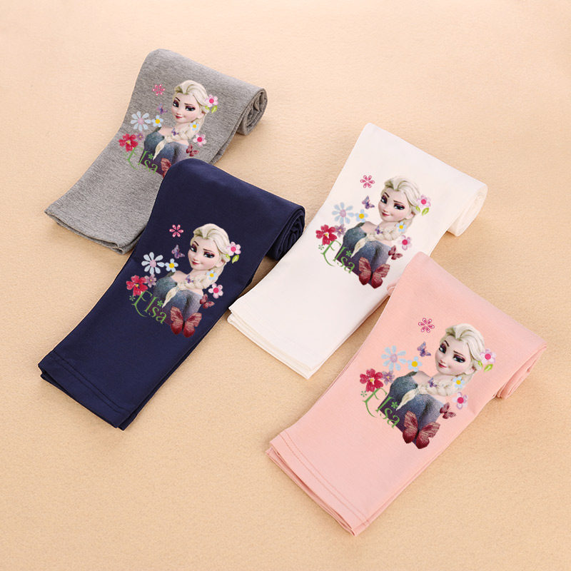 冰雪奇缘童装女童春秋季纯棉外穿打底裤宝宝加绒长裤爱沙秋装裤子