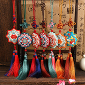 敦煌系列刺绣香包绸缎民族风太阳花香囊国风汉服装 饰香包流苏挂件