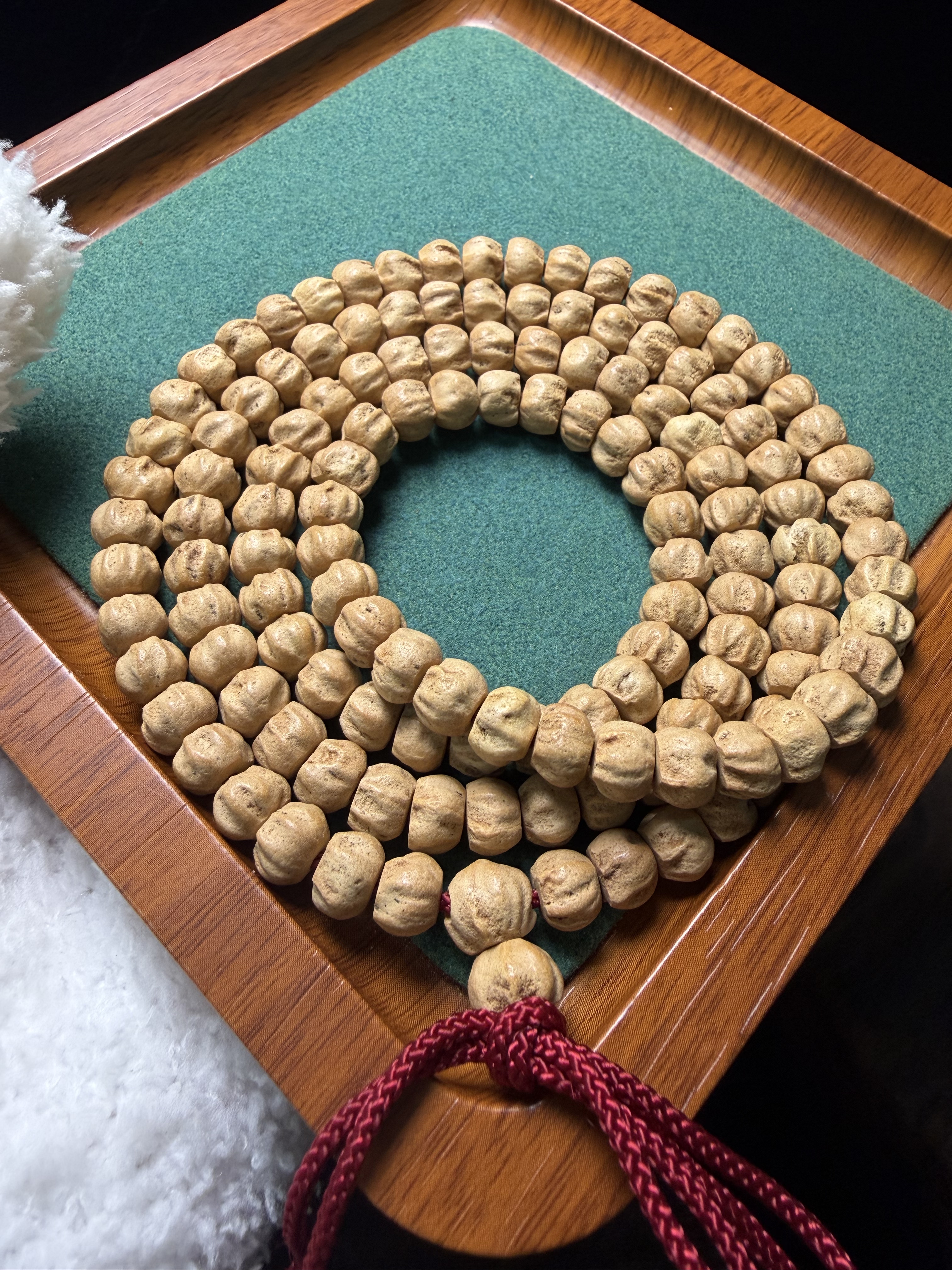 H热振柏香籽微切莲花方块多棱小包子矮桩厚切干净款粉油皮108挂脖