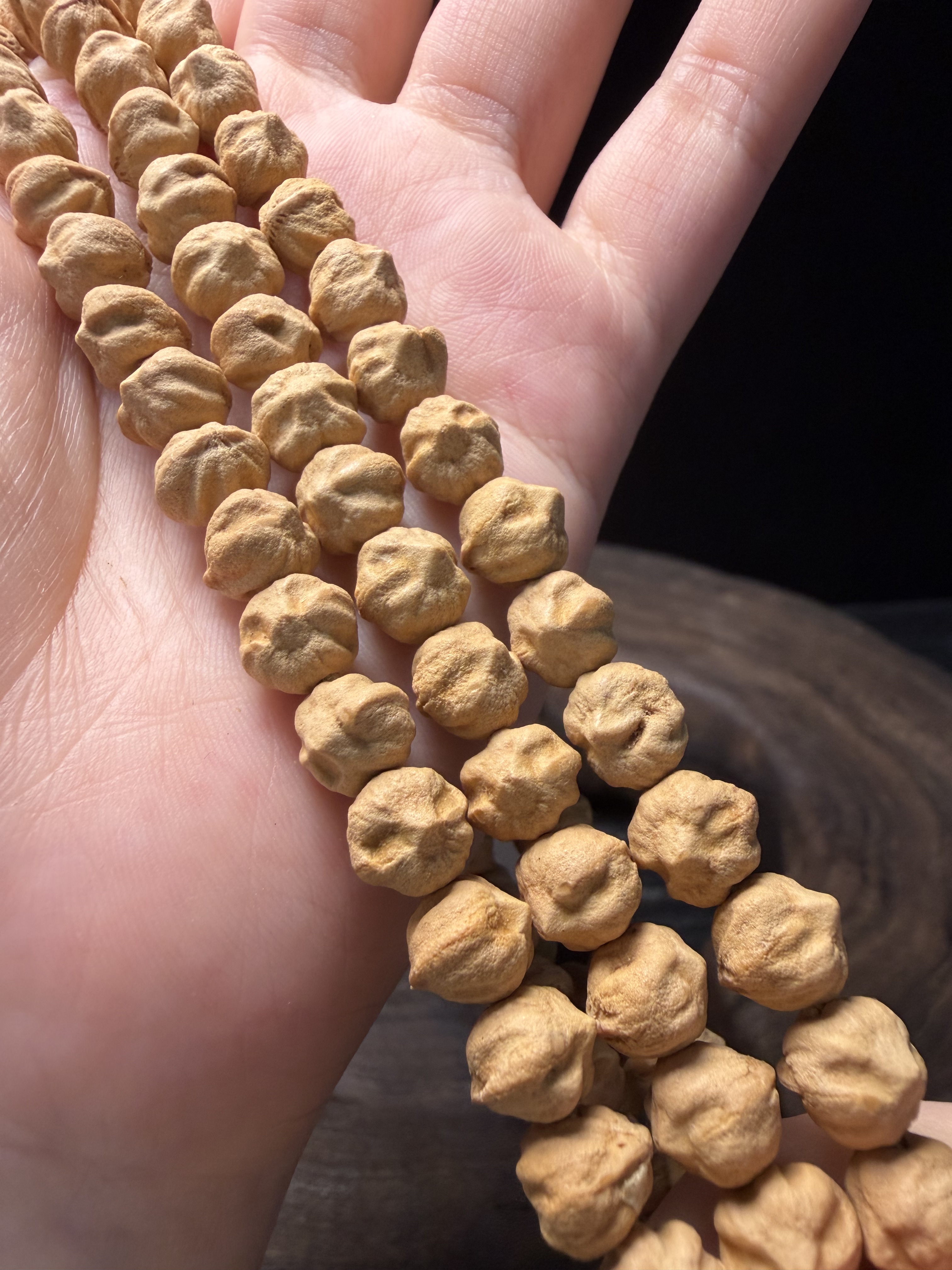 H9mm热振百香籽原桩横打莲花圆溜溜包子白芽粉油皮微麻藏区长串