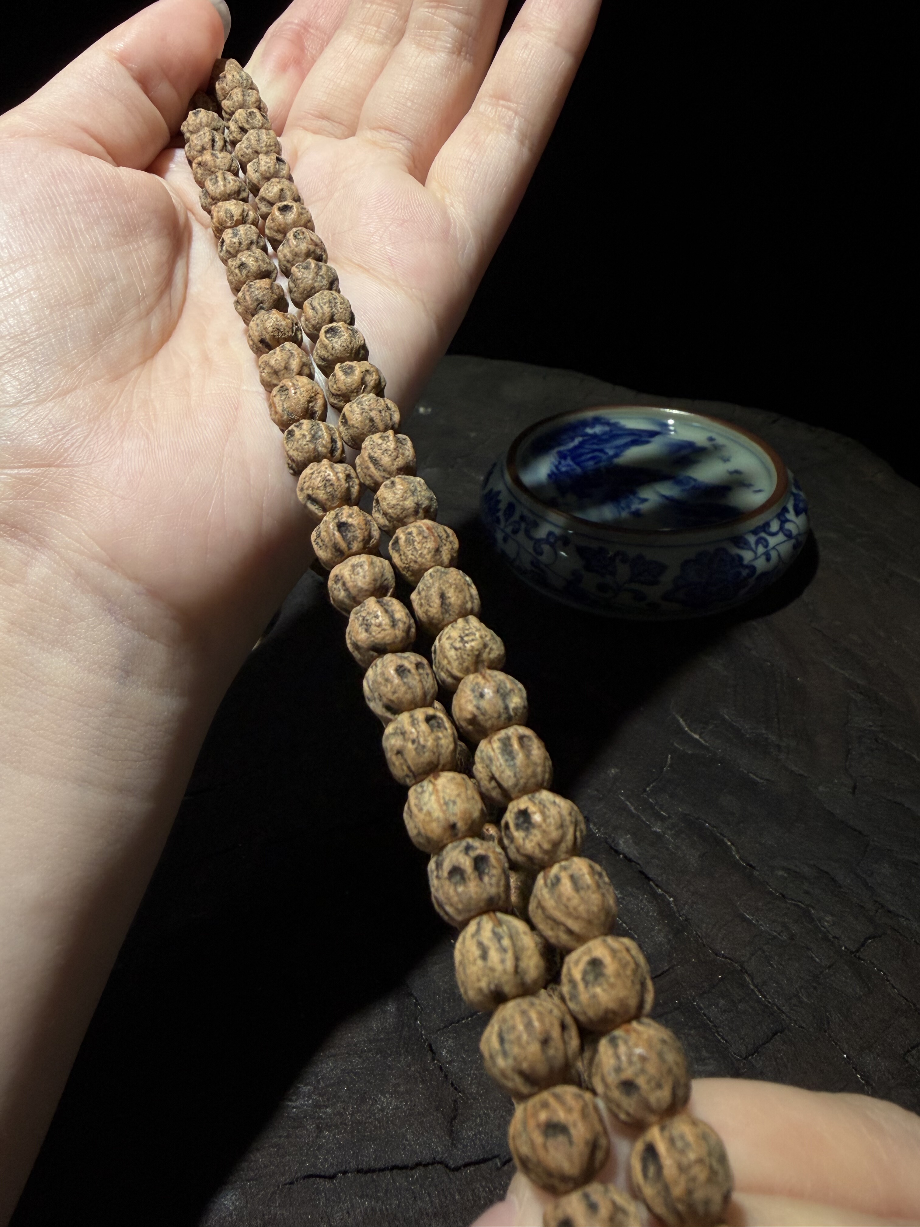 热振百香籽微磨红芽老树籽鬼脸满坑满纹路巨压手铁籽长串百香籽