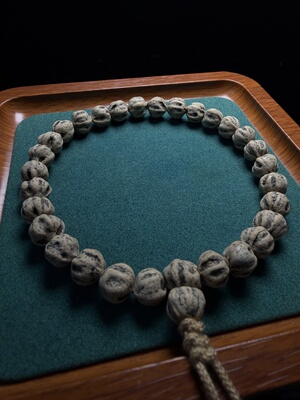 单圈手持10mm热振百香籽原桩深坑鬼纹白芽黄油皮尸陀林文玩圆溜溜