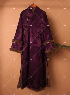 25647提花新中式汉服冬季长款日常加厚泰迪毛汉服棉服