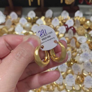 金色哑光耳扣