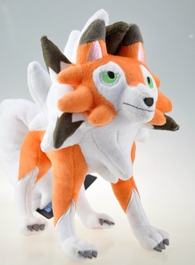 #745 鬃岩狼人-黄昏的样子 橙色岩石宝可梦毛绒公仔玩偶玩具娃娃