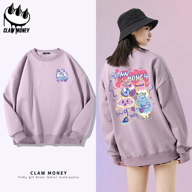 CLAW MONEY卫衣女宽松学生秋装新款高级感外套韩版秋季长袖情侣款