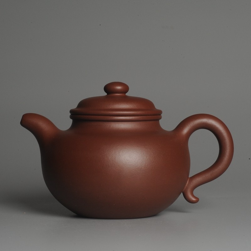 美壶网紫砂壶潘旭峰徒杨欣橙全手工本色清水泥大亨莲子壶350cc