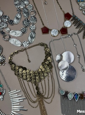 bijoux欧美重工宝石毛衣链