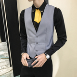 LP793*秋冬新款男韩版短V领马甲休闲马甲酒吧夜店KTV马甲P50，男装背心/马甲，星座717A