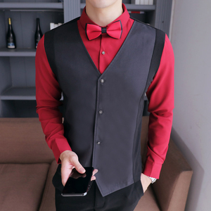 YC101-春秋男衬衫马甲两件套夜店酒吧KTV衬衫工作服大码P55图片