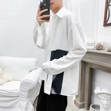 LT801-2024新款中性风格男女款衬衫大版印花港风衬衣P55，男装衬衫，星座717A
