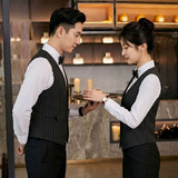 GZ805*条纹假两件男女同款酒吧KTV餐厅工作服外套马甲P50，男装背心/马甲，星座717A