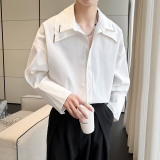 QS024*男可拆卸双层领青年宽松中性轻奢长袖衬衫休闲潮衬衣P65,男装衬衫,星座717A, QS024*男可拆卸双层领青年宽松中性轻奢长袖衬衫休闲潮衬衣P65,男装衬衫,星座717A,