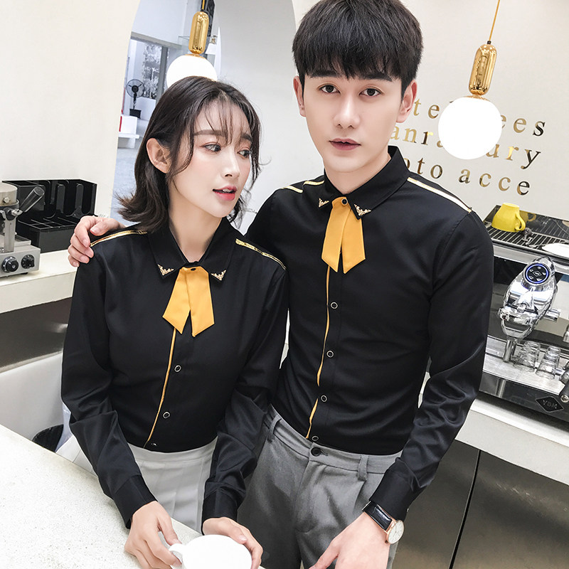 QC105*2023情侣款长袖衬衫夜店酒吧KTV衬衣工作服大码P50,男装衬衫,星座717A