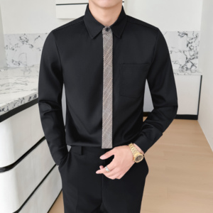 LT201*格子领带男潮流韩版帅气长袖衬衣工作服秋冬男职业装P55图片