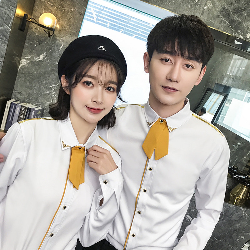 QC105*2023情侣款长袖衬衫夜店酒吧KTV衬衣工作服大码P50,男装衬衫,星座717A