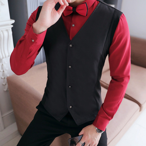 YC101-春秋男衬衫马甲两件套夜店酒吧KTV衬衫工作服大码P55图片
