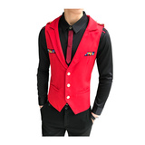 LP776-春季新款男肩章空少马甲KT酒店服务员马甲大码P45，男装背心/马甲，星座717A