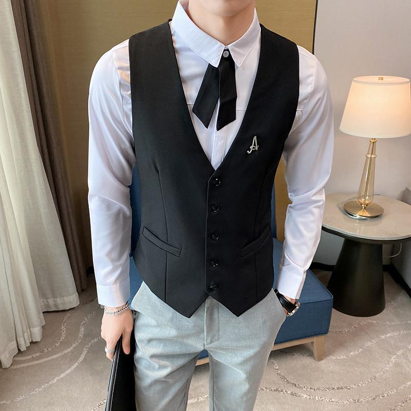 8751*马甲男潮收腰夜店酒吧ktv工作服休闲背心P50,男装背心/马甲,星座717A