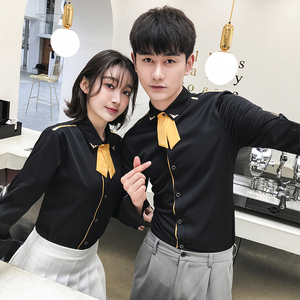 QC105*2023情侣款长袖衬衫夜店酒吧KTV衬衣工作服大码P50图片