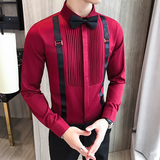YC017-Q春冬款潮男长袖衬衫演出表演衬衫KTV夜店工作服大码P50，男装衬衫，星座717A