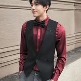 QS794*男一粒扣V领单马甲伴郎服台球俱乐部马甲P50，男装背心/马甲，星座717A