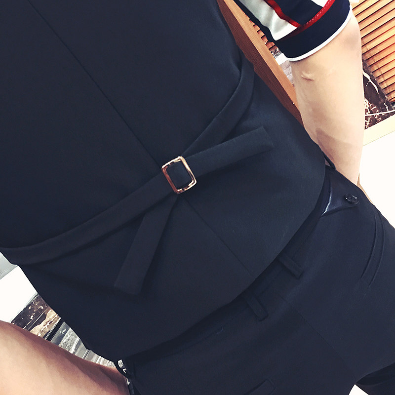 Y8733-W双排扣型男修身夜店酒吧服务生马甲男士休闲马甲潮P40,男装背心/马甲,星座717A