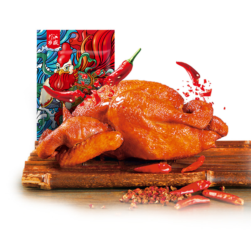乡盛山东德州特产正宗麻辣味扒鸡