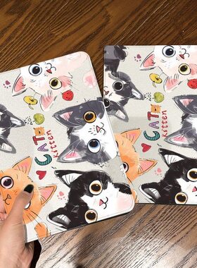 适用于苹果ipad2017保护套平板ipada1893款5代6代9.7寸第五A1822外壳a2197ipadth789代10.2寸多样猫