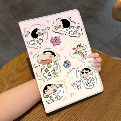 蜡笔小新2024新款ipadAir6保护套A1893五代六代平板壳789代10.2英寸mini7卡通图案11英寸十代10.9英寸电脑壳