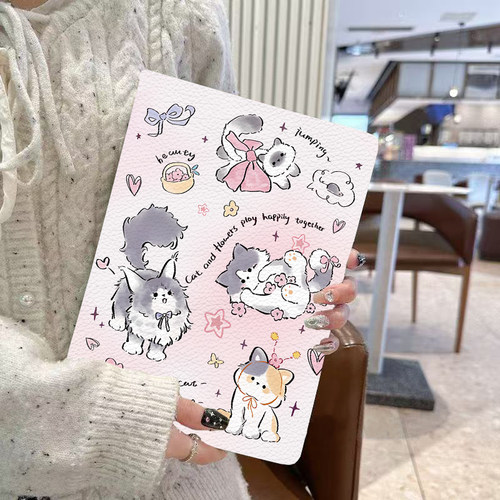粉色猫咪2025款iPad9保护壳Air/5保护套10.2英寸适用苹果11代平板电脑air3第7八九代Pro11全包防摔2018/17