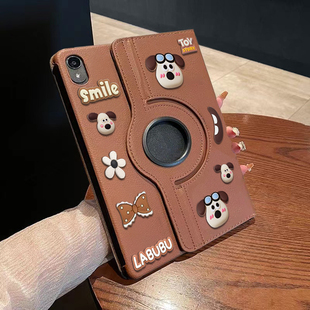 旋转360适用ipad9代78th9保护套A2197第11代11寸掌门狗公仔迷你6 A2270苹果10.5英寸ipad9.7寸A1893A1822