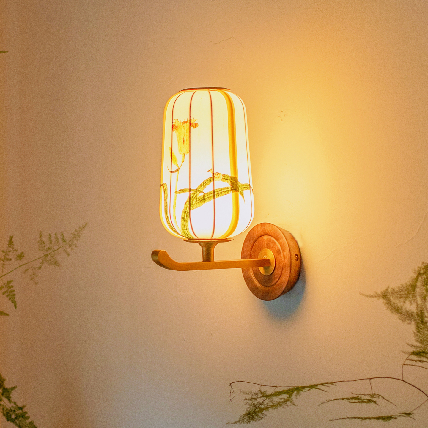 新中式胡桃木壁灯国风主卧床头